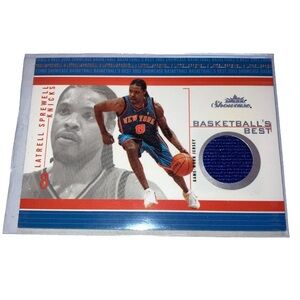 2003 Fleer Latrell Sprewell New York Knicks Jersey Basketball Card NM+